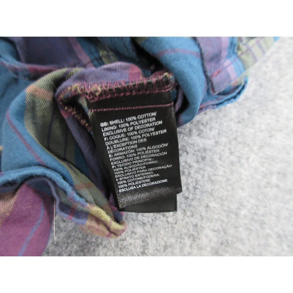 North Face Shirt Womens Small Plaid Button Up‎ Long Sleeve Outdoors Hiking Top - Picture 10 of 13